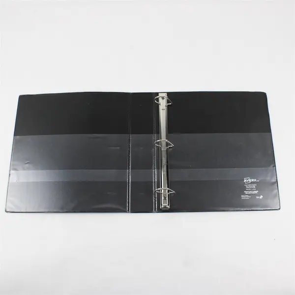 Lot of 2 Avery Black 3-Ring Binders 1-1/2" School Office Supplies