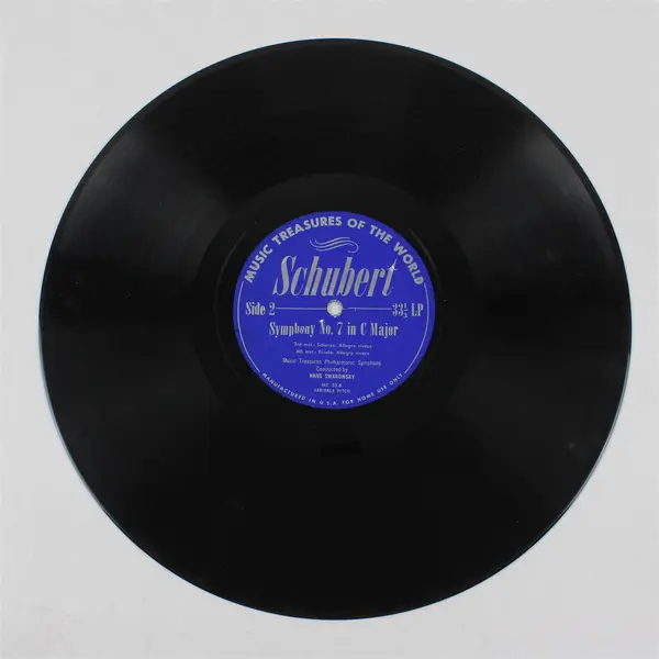Music Treasures of the World Schubert Symphony No. 7 12" Vinyl LP