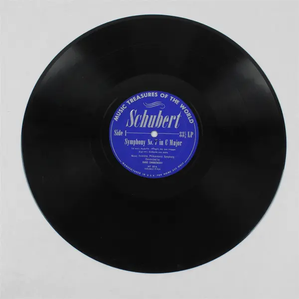 Music Treasures of the World Schubert Symphony No. 7 12" Vinyl LP