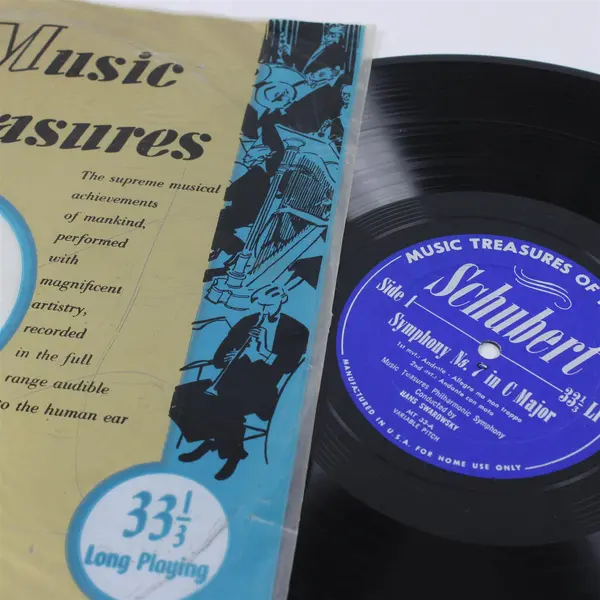 Music Treasures of the World Schubert Symphony No. 7 12" Vinyl LP