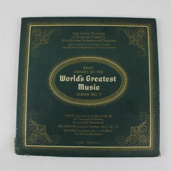 Basic Library World's Greatest Music Album No. 7 Grieg Beethoven Brahms 12" LP