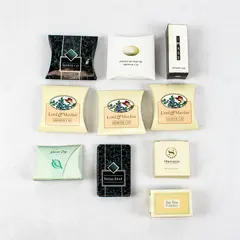 Lot of 10 Hotel Toiletries 8 Shower Caps 1 Facial Soap & 1 Shoe Shine Polisher