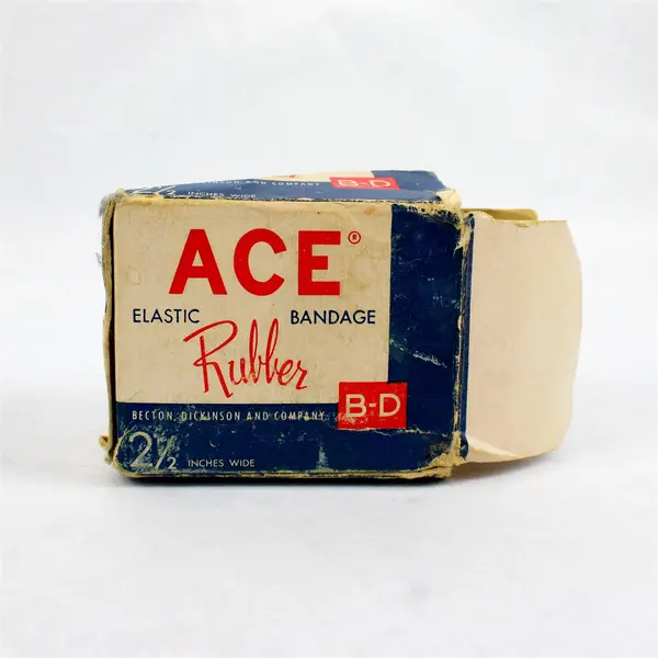 Vintage ACE Rubber Elastic Bandage Becton Dickinson 2.5in Wide USA Box