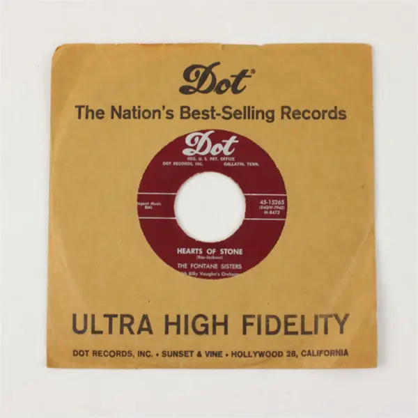Fontane Sisters Bless Your Heart/Hearts of Stone 7" Vinyl 45 RPM Single