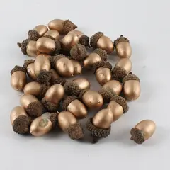 Lot of 34 Gold-Painted Acorns Flawed DIY Craft Projects
