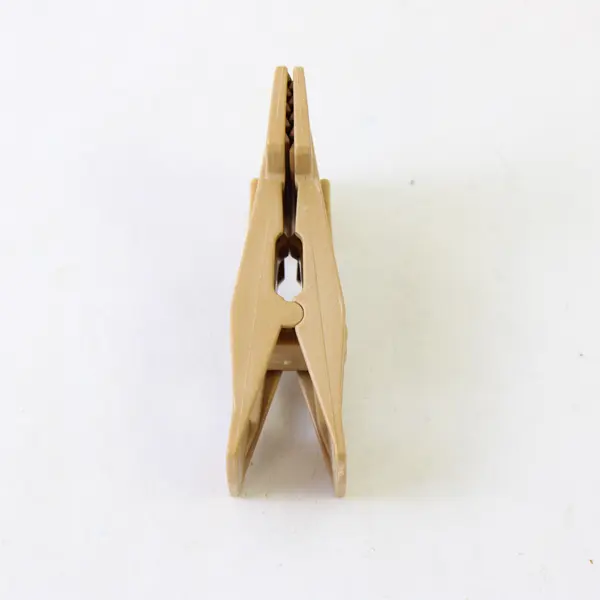 Lot of 10 Vintage Beige Plastic Clothes Hanger Clips