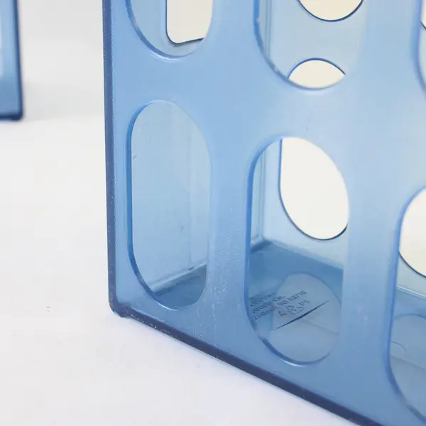 Set of 2 Newell Office Products Blue Plastic Magazine File Holders