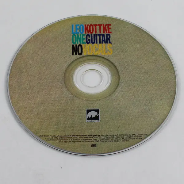 One Guitar, No Vocals CD by Leo Kottke 1999 #01005-82171-2