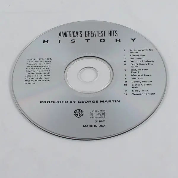 America's Greatest Hits CD: History 1975  #3110-2 