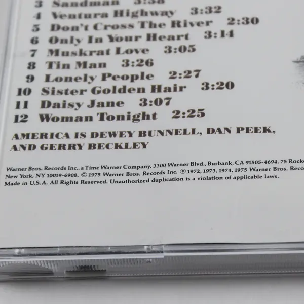 America's Greatest Hits CD: History 1975  #3110-2 