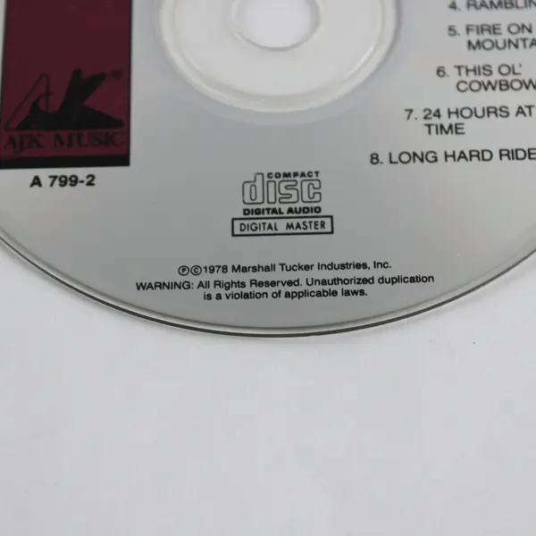 Greatest Hits by the Marshall Tucker Band CD 1978 A 799-2