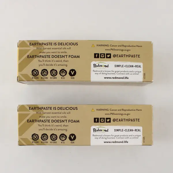 Lot of 2 Earthpaste 4 oz Lemon Twist Mineral Toothpaste Nano Silver Vegan