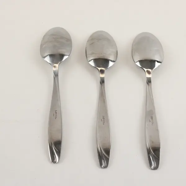 Three 18/0 Teaspoons in the Pattern Lunea Frost by Mikasa
