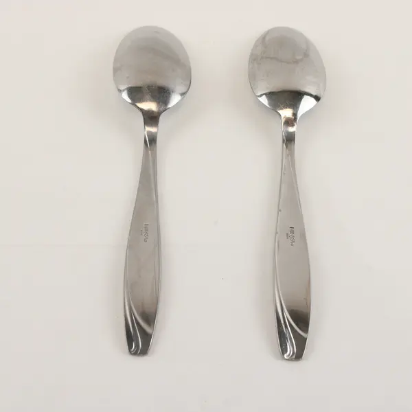 Two 18/0 Tablespoons in the Pattern Lunea Frost by Mikasa