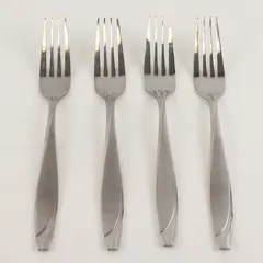 4 18/0 Dinner Forks  in the Pattern Lunea Frost by Mikasa