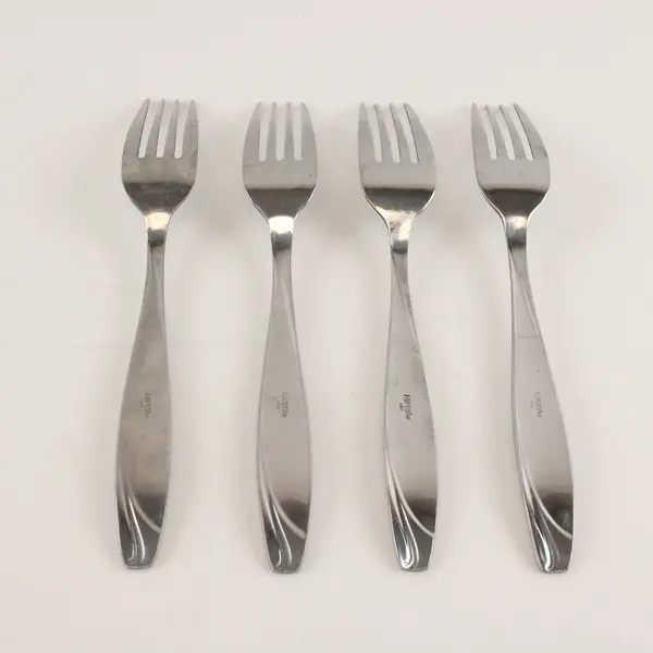 4 18/0 Dinner Forks  in the Pattern Lunea Frost by Mikasa