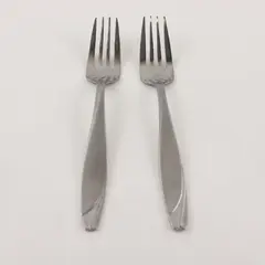 Two 18/0 Salad Forks  in the Pattern Lunea Frost by Mikasa