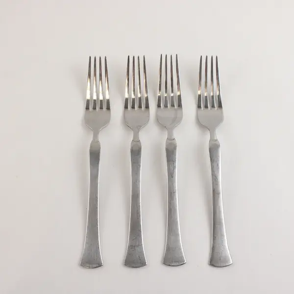 Four Stainless Yarmouth Dinner Forks by Cuisinart