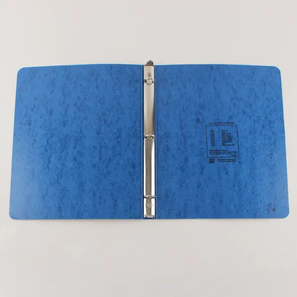 Lot of 3 3-Ring Binders Blue White Pressboard 1in 2in