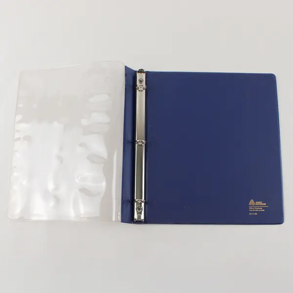 Lot of 3 3-Ring Binders Blue White Pressboard 1in 2in