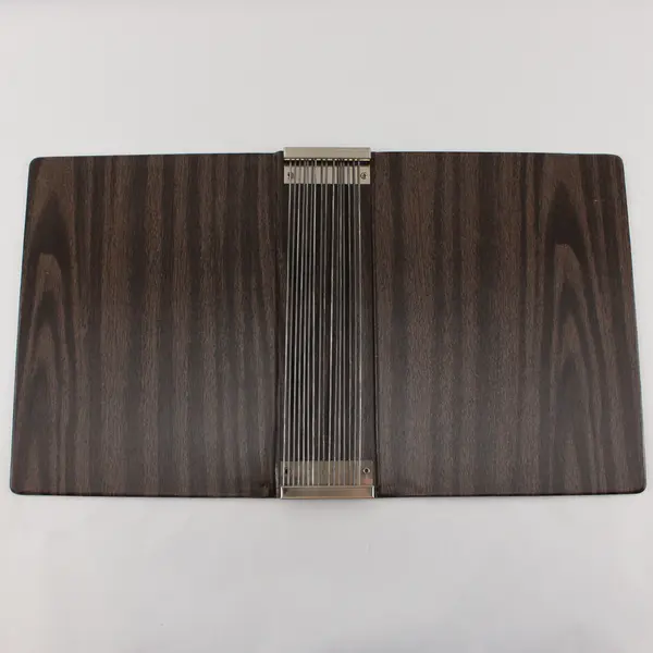 Hanging Data Binder Computer Printout Binder 3.25" Brown Wood Grain Design