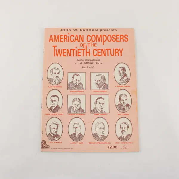 VTG 1969 Collection American Composers of the 20th Century 12 Compositions Piano