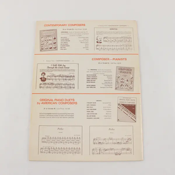 VTG 1969 Collection American Composers of the 20th Century 12 Compositions Piano
