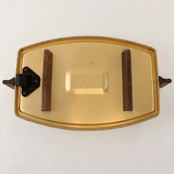 Vintage Salton Hotray Bun Warmer Server Basket Amber Lid Made in USA
