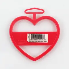 1993 VTG Wilton Love Heart Pink Plastic Cookie Cutter 3.5"