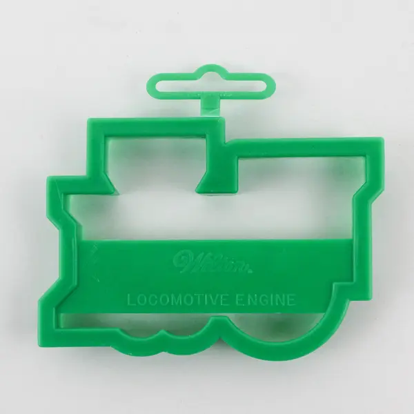 1993 VTG Wilton Locomotive Engine Train Green Plastic Cookie Cutter 4"