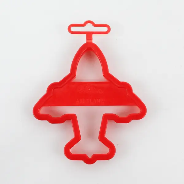 1993 VTG Wilton Airplane Red Plastic Cookie Cutter 4"