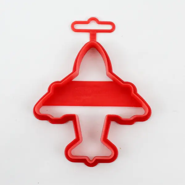 1993 VTG Wilton Airplane Red Plastic Cookie Cutter 4"