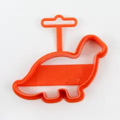 1993 VTG Wilton Long-Necked Dinosaur Orange Plastic Cookie Cutter 4"