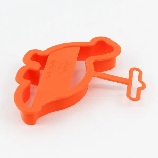 1993 VTG Wilton Long-Necked Dinosaur Orange Plastic Cookie Cutter 4"