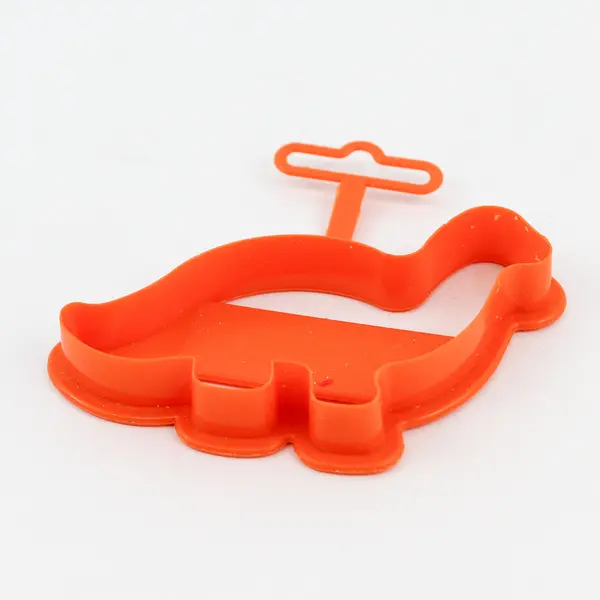 1993 VTG Wilton Long-Necked Dinosaur Orange Plastic Cookie Cutter 4"