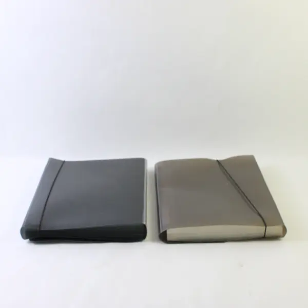 Lot of 2 Gray Expanding Accordion File Folders Monthly