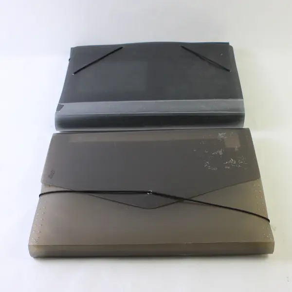 Lot of 2 Gray Expanding Accordion File Folders Monthly