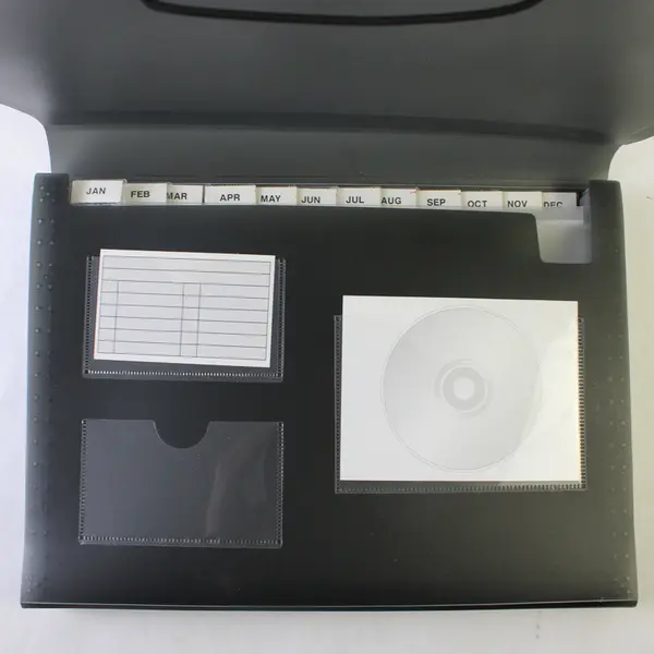 Lot of 2 Gray Expanding Accordion File Folders Monthly