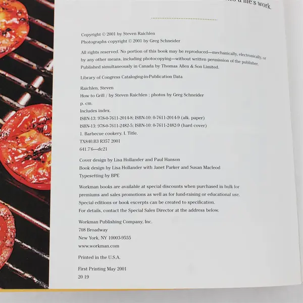 How To Grill Steven Raichlen The Barbecue Bible Cookbook 2001 Paperback Good