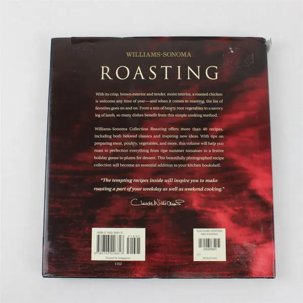 Williams-Sonoma Roasting Barbara Grunes 2002 Hardcover Dust Jacket Good