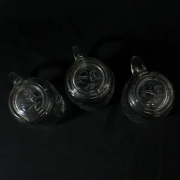 Set of 3 Princess House Fantasia Glass Coffee Mugs