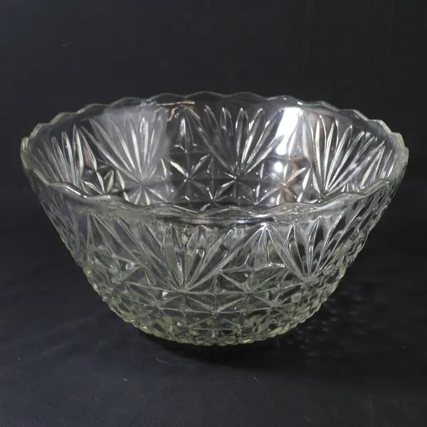 Vintage Anchor Hocking Arlington Replacement Clear Glass Punch Bowl 6 Qt 