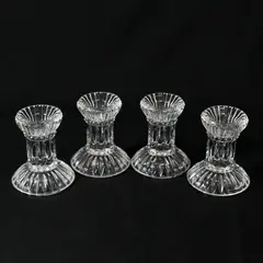 Set of 4 Mikasa Jubilation Crystal Taper Candle Holders