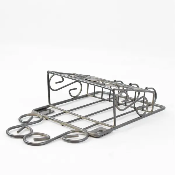 Wrought Iron Wall-Hanging Organizer with Key Hooks Ivy Design