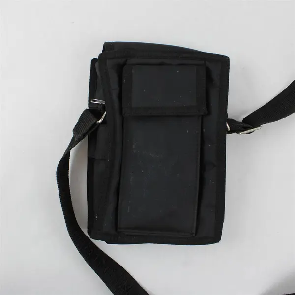 Mundi Small Black Multi-Pocket Crossbody Purse