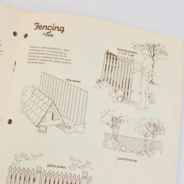 Vintage Outdoor Projects by Cox Wood Preserving Co Includes Fencing 1987 PB Good