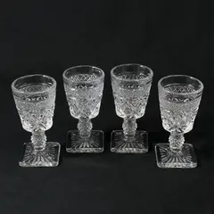 Set of 4 Imperial Glass Cape Cod Stemmed Cordial Liqueur Glasses  3.75"