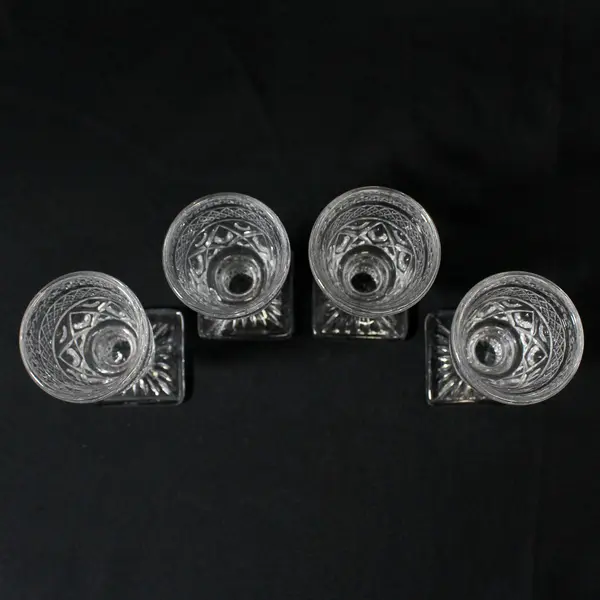 Set of 4 Imperial Glass Cape Cod Stemmed Cordial Liqueur Glasses  3.75"