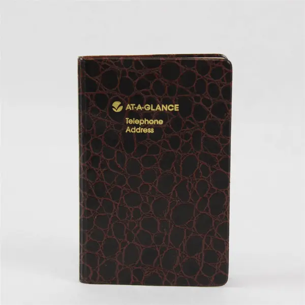 At-A-Glance Black Faux Snakeskin Telephone Address Book 2.5" x 4"