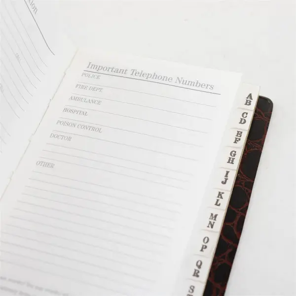 At-A-Glance Black Faux Snakeskin Telephone Address Book 2.5" x 4"